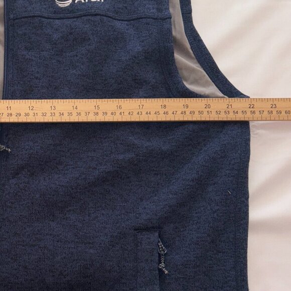 Men's Jonnie-O Double Zipper Navy Wes Vest - Prep Golf AT&T - Large - Picture 6 of 10